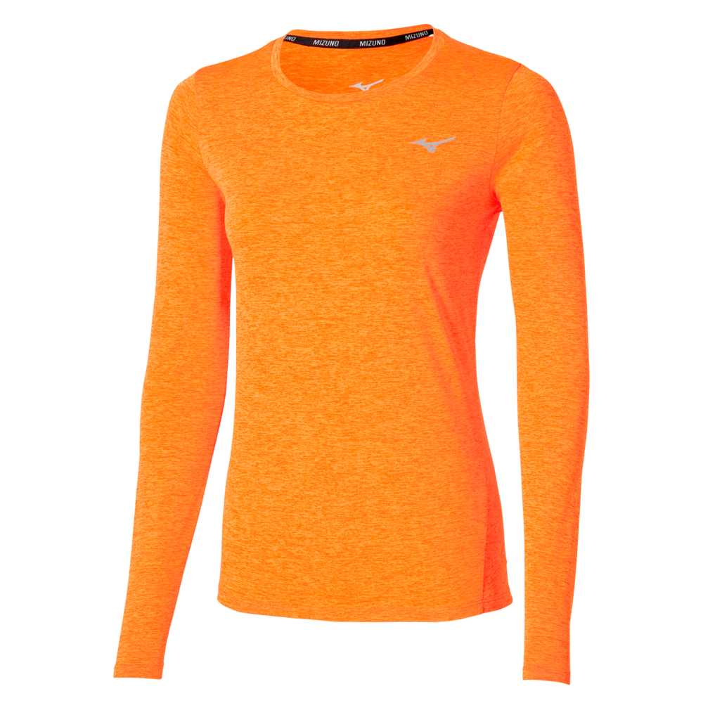 Mizuno Core Impulse Long Sleeve tee Tangelo Femme TailleL